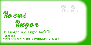 noemi ungor business card